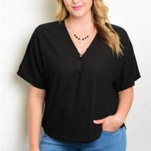 Black plus size top